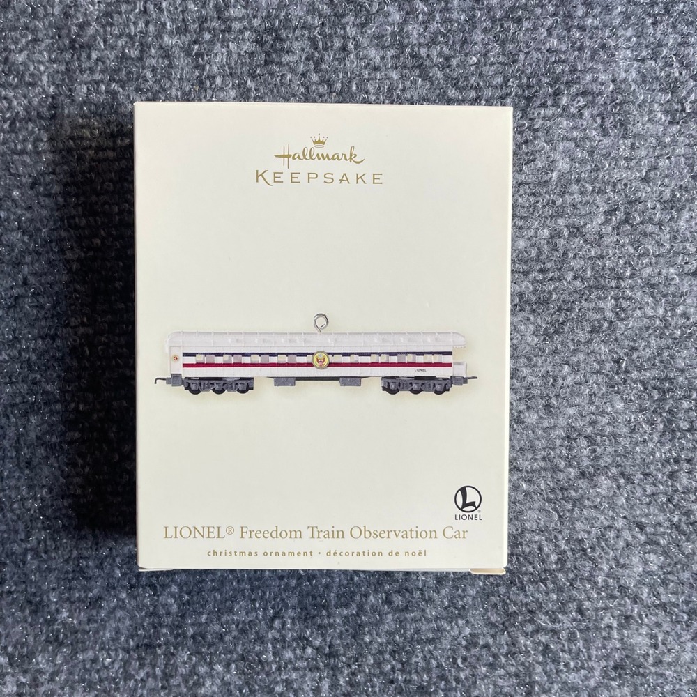 Hallmark Keepsake 2007 Lionel Freedom Train Observation Car Ornament QXI2017